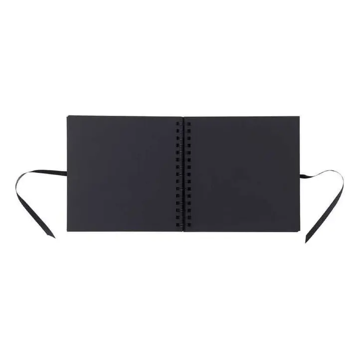 8x8 Black Guest Book With Pens