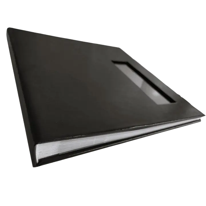 Premium Leather 10x10 Black Photo Scrapbook Album
