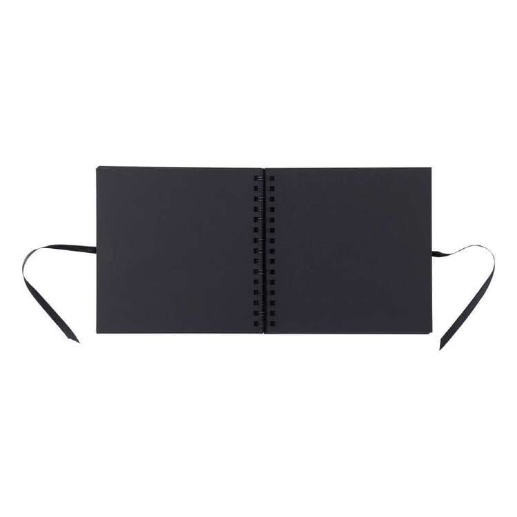 8×8 Black Guest Book With Pens